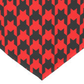 Rood en zwart Houndstooth Check Korte Tafelloper (Hoek)