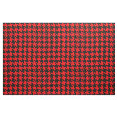 Rood en zwart Houndstooth Check Stof (Fat Quarter)