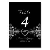 Rood en zwart huwelijks tafelnummers (Voorkant)