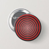 Rood en zwart Hypnotisch Spiral Pin Ronde Button 5,7 Cm (Voorkant /achterkant)
