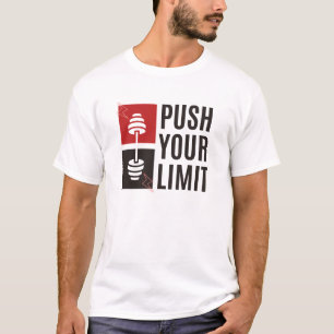 Rood en zwart Illustratieve Fitness Gym T-shirt