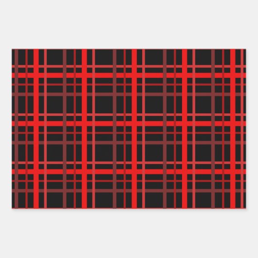 Rood en zwart inpakpapier vel (Voorkant 2)