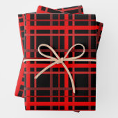 Rood en zwart inpakpapier vel (In situ)