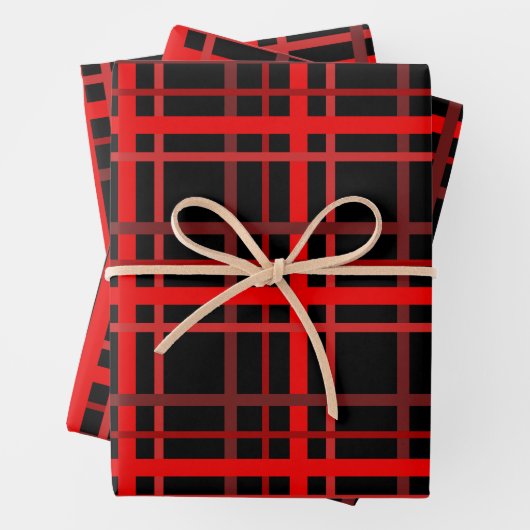 Rood en zwart inpakpapier vel (In situ)