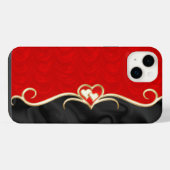 Rood en zwart iPhone hoesje (Achterkant horizontaal)