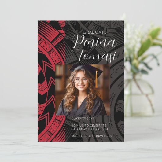 Rood en zwart kaart (Staand voorkant)