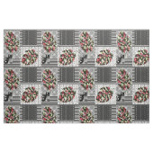 Rood en zwart, kantelen, patchwork, bijtend, moder stof (Fat Quarter)