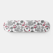 Rood en zwart, kantelen, patchwork persoonlijk skateboard (Horizontaal)