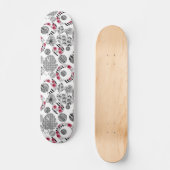 Rood en zwart, kantelen, patchwork persoonlijk skateboard (Voorkant)