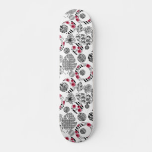 Rood en zwart, kantelen, patchwork persoonlijk skateboard