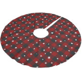Rood en zwart kariert met sterren kerstboom rok (Gekanteld)