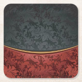 rood en zwart kartonnen onderzetters (Voorkant)