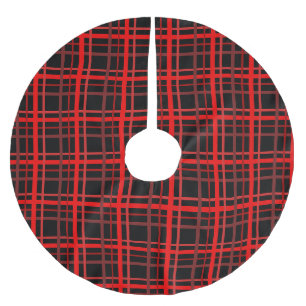 Rood en zwart kerstboom rok
