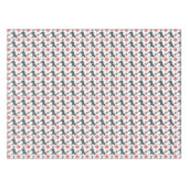 Rood en zwart kerstpaard tafelkleed (Voorkant (Horizontaal))