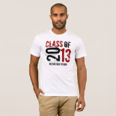 Rood en zwart — Klasse van 2013 T-shirt (Voorkant volledig)