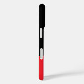 Rood en Zwart Kleurblok Minimalistisch Persoonlijk Case-Mate iPhone Case (Achterkant / Rechts)