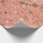 Rood en zwart, kleurrijk, kleine grind cadeaupapier (Hoek)