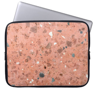 Rood en zwart, kleurrijk, kleine grind laptop sleeve