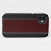 Rood en zwart koolstofvezel iPhone 5 Hoesje (Achterkant (horizontaal))