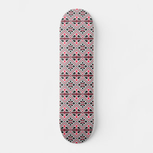 Rood en zwart kruis roestpatroon persoonlijk skateboard