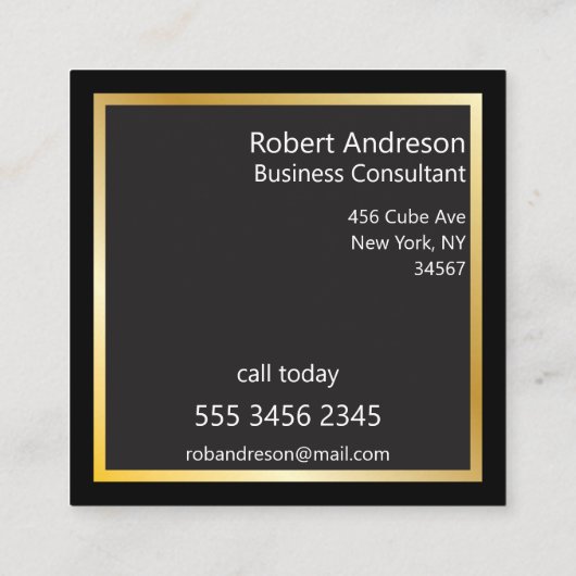 Rood en Zwart Kubus Zakelijk Consultant Geometrisc Vierkante Visitekaartje (Achterkant)