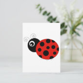 Rood en zwart Ladybug Briefkaart (Staand voorkant)