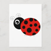 Rood en zwart Ladybug Briefkaart (Voorkant)