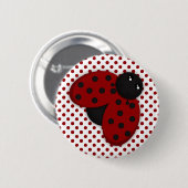 Rood en zwart Ladybug Ronde Button 5,7 Cm (Voorkant /achterkant)