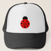 Rood en zwart Ladybug Trucker Pet (Voorkant)