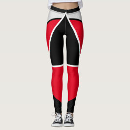 Rood en Zwart Leggings