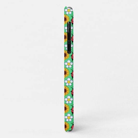 Rood en zwart lieveheersbeestje met bloemen Case-Mate iPhone case (Achterkant/links)