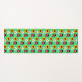 Rood en zwart lieveheersbeestje met bloemen yogamat (Voorkant (horizontaal))