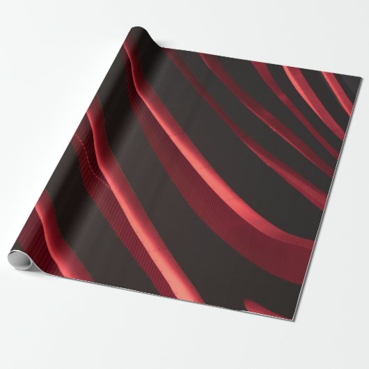 Rood en zwart logo cadeaupapier (Uitgerold)