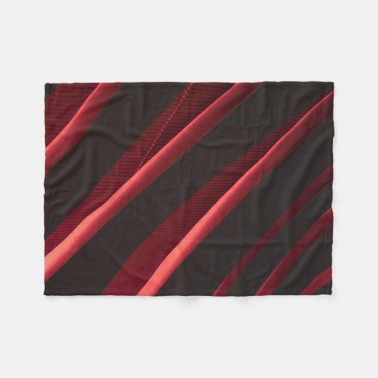 Rood en zwart logo fleece deken (Voorkant (Horizontaal))