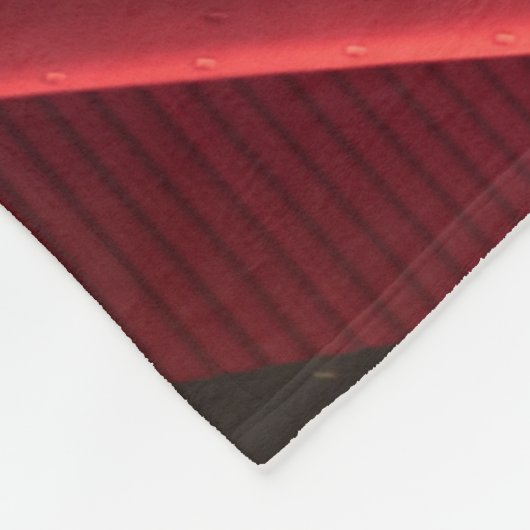 Rood en zwart logo fleece deken (Hoek)