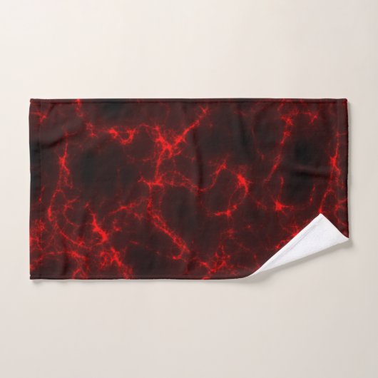 Rood en Zwart Marmer abstract Bad Handdoek (Handdoek)