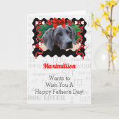 Rood en zwart Masculine uit de Vaderdag van de hon Kaart (Gele Bloem)