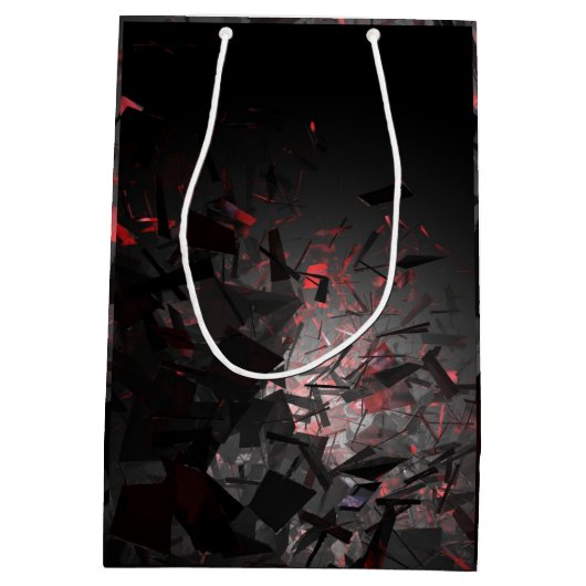 Rood en zwart medium cadeauzakje (Achterkant)