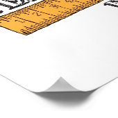 Rood en zwart met A+-lerarenregel Poster (Hoek)