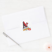 Rood en zwart met A+-lerarenregel Ronde Sticker (Envelop)