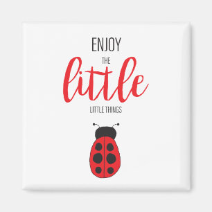 Rood en zwart met handgetekende Baby lade Cute Bug Magneet