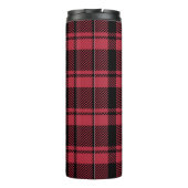 Rood en zwart, met monogram naam thermosbeker (Achterkant)