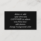 Rood en zwart met monogram visitekaartje (Achterkant)