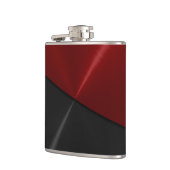 Rood en zwart metaal heupfles (Links)