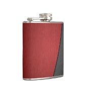 Rood en zwart metaal heupfles (Rechts)