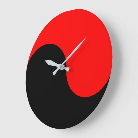 Rood- en zwart-minimalisme grote klok (Hoek)