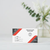 Rood en zwart minimalistisch Auto_Glass_Repair Visitekaartje (Staand voorkant)