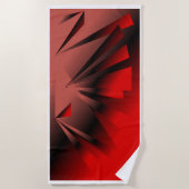 Rood- en zwart-moderne keuken of badhanddoek (Voorkant)