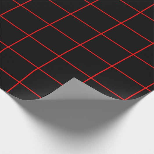 Rood en zwart Net 2 Cadeaupapier (Hoek)