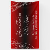 Rood en Zwart Ombre Lights Voeg uw aangepaste teks Spandoek (Verticaal)